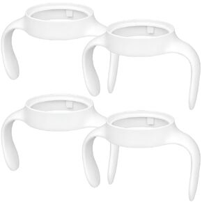 CHUBBIEE Baby Bottle Handles Compatible with MAM 5oz, 9oz & 11oz, Ergonomic Grips, BPA-Free PP Trainer Accessories for 4 M+, White, 4-Pack in Saudi Arabia