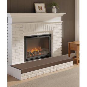 Fireplace Baby Proofing 80'', Soft Seat Hearth Cushion for BabyProof, Brown | Memory Foam Brick Fire Place Bumper Protector Soft Seat Pad for Babies Child Children Toddlers in Saudi Arabia