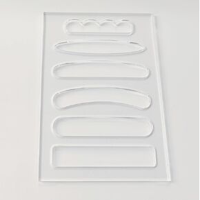 6 in1 Board Handle Router Template for Woodworking 1/4'' Thick DIY Router Template Grab Handle Acrylic Inlay Template Decorative Guide, Transparent in Kuwait