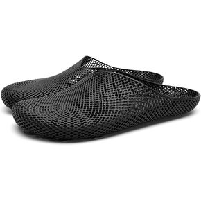 3D Printed Slippers for Women Men, Closed Toe Hollow Slides Soft US5-12 | Hollow 3D printed closed toe slides, lightweight breathable upper, slip resistant sole for bathroom and seaside daily wear. in Kuwait