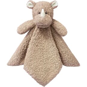 Baby Gray Rhino Soft Stuffed Animal Security Blanket, Plush Rhino Character Lovey Blanket, Baby Shower/Nursery Gift, Newborn Infant Toddler Snuggle Blankie for Boys Girls, 14 Inches in Kuwait