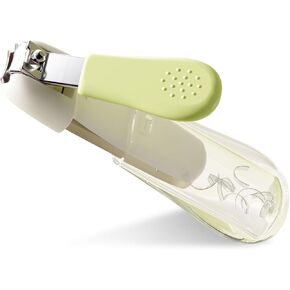 Baby Nail Clippers for Newborns, Infants & Toddlers, Curved Blade | Stainless Steel, Built-in Nail Catcher, Ergonomic Non-Slip Handle, Portable Baby Grooming Tool, Green in Kuwait