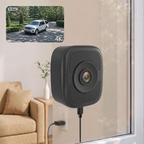 Hieasy 8MP 4K Window Camera Magnetic Mount with 32GB SD Card,5GHz&2.4GHz WiFi Indoor Cameras for Home Security with Color Night Vision,AI Human Vehicle Detection,No Subscription,24/7 Recording in Kuwait