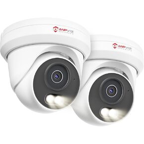 Anpviz 2-Pack 5MP PoE IP Camera, Turret Security IP Camera Outdoor Wired in Kuwait