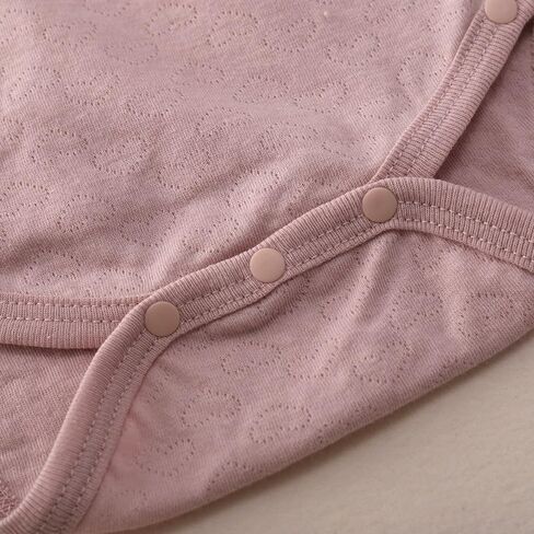 Organic Cotton 3-18M Unisex Kimono Snap Newborn Baby Bodysuit | Ultra Soft, Breathable, Double-Layer Belly Cover, Easy Diaper Changes, No Shrinking Fading or Pilling Wash After Wash in Kuwait