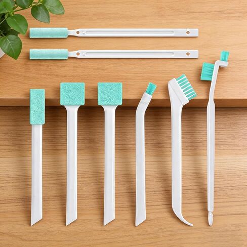 8PCS Small Cleaning Brushes, Gap Tools for Keyboard & Home Cleaning | Slender brush shapes, reaches narrow corners, durable bristles, lightweight portable, household deep cleaning in Kuwait