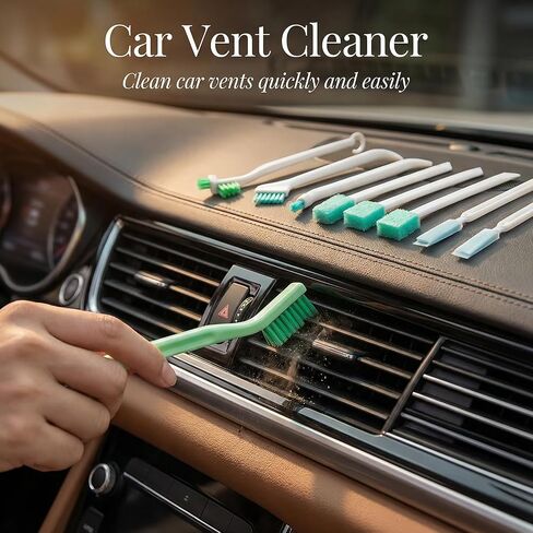 8PCS Small Cleaning Brushes, Gap Tools for Keyboard & Home Cleaning | Slender brush shapes, reaches narrow corners, durable bristles, lightweight portable, household deep cleaning in Kuwait