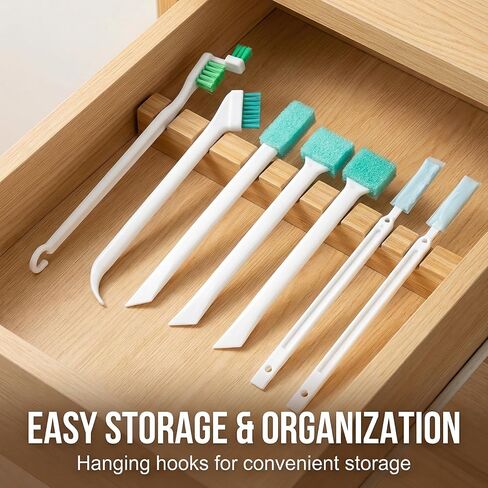 8PCS Small Cleaning Brushes, Gap Tools for Keyboard & Home Cleaning | Slender brush shapes, reaches narrow corners, durable bristles, lightweight portable, household deep cleaning in Kuwait