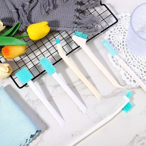 8PCS Small Cleaning Brushes, Gap Tools for Keyboard & Home Cleaning | Slender brush shapes, reaches narrow corners, durable bristles, lightweight portable, household deep cleaning in Kuwait