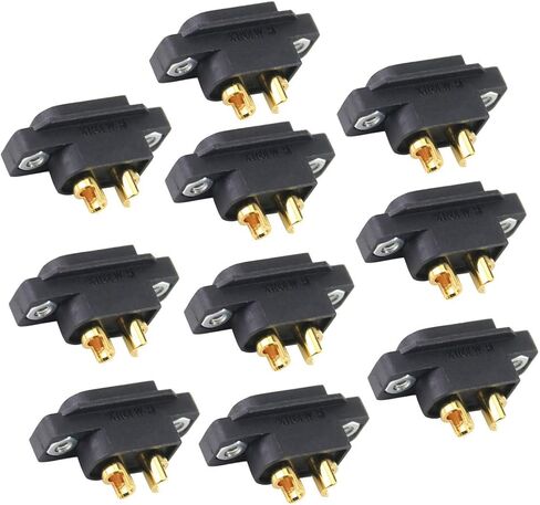 Amass 10 PCS XT60EW-M Mountable XT60E Male Plug Connector with Screws for RC Drone Aircraft FPV Racing Drone in Kuwait
