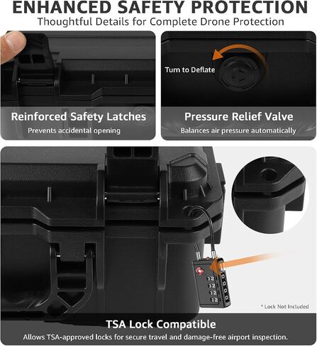 Waterproof Hard Carrying Case for DJI Mini 5 Pro Drone, Fly More Combo, Holds 9 Batteries, DJI RC 2/RC N3 Remote Controller, Charging Hub and Other Accessories | Shockproof, Dustproof in Kuwait