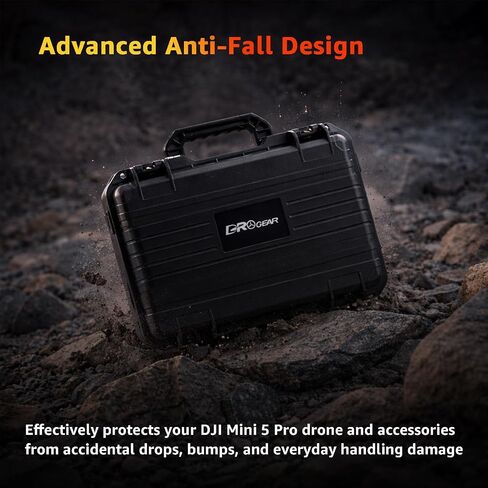 Waterproof Hard Carrying Case for DJI Mini 5 Pro Drone, Fly More Combo, Holds 9 Batteries, DJI RC 2/RC N3 Remote Controller, Charging Hub and Other Accessories | Shockproof, Dustproof in Kuwait