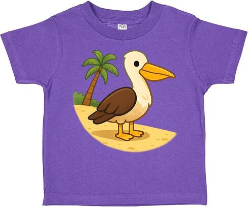 inktastic Cute Seagull on Tropical Beach Toddler T-Shirt in Kuwait