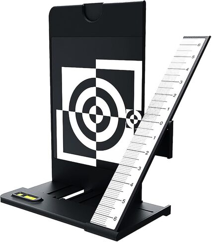 Lens Focus Calibration Chart, Precision Camera Lens Calibration Tool with Level Bubble and Standard 1/4-20 Tripod Mount Designfor DSLR Camera Autofocus Adjustment and Accuracy Improvement in Kuwait