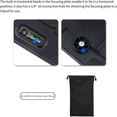 Lens Focus Calibration Chart, Precision Camera Lens Calibration Tool with Level Bubble and Standard 1/4-20 Tripod Mount Designfor DSLR Camera Autofocus Adjustment and Accuracy Improvement in Kuwait