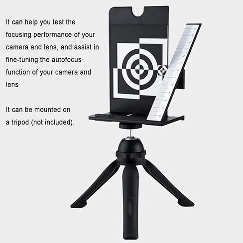 Autofocus Calibration Kit, Lens Focus Test Chart with Alignment Ruler & White Balance Card for Photographers and Camera Hobbyists in Kuwait