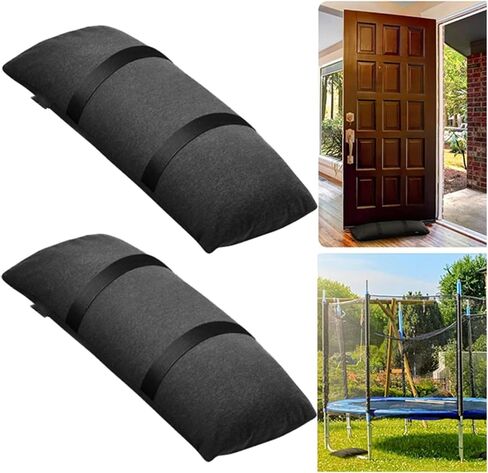 2 Pack Fillable Umbrella Base Sandbags 49Lbs Each, 600D Weights For Cantilever Patio Garden Backyard Stability, Black in Kuwait