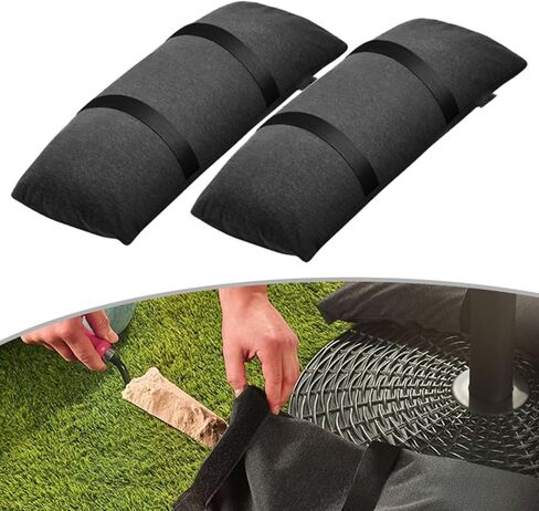 2 Pack Fillable Umbrella Base Sandbags 49Lbs Each, 600D Weights For Cantilever Patio Garden Backyard Stability, Black in Kuwait
