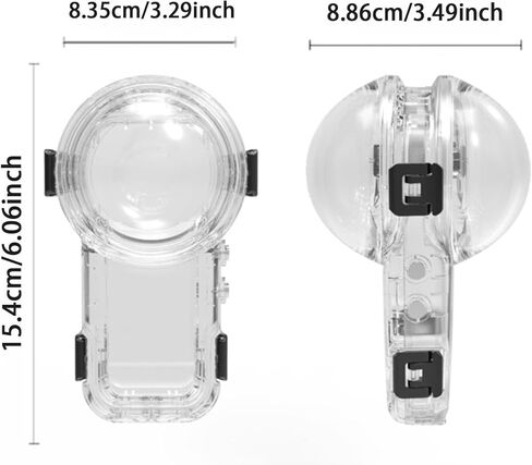 Pc Dive Shell Waterproof 60m for X5 | transparent clear lens, stainless steel buttons, silicone sealing rings, lightweight design in Saudi Arabia