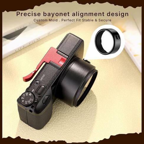 Haoge GR4 49mm Filter GW-4 Wide Lens Adapter Ring for RICOH GR VI HDF Camera Lens Accessories,Replacement GA-3, Metal Bayonet Mount, Lock Button Design LAR-GR4-Lo in Kuwait