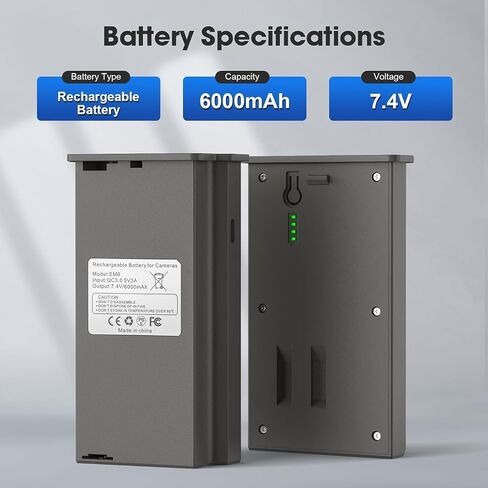 6000mAh Replacement Battery for Reveal Series Hunting Camera | Compatible with Reveal X, XB, SK, X Gen 2.0, X Gen 3.0, X Pro, X Pro 3.0, with LED Battery Meter in Saudi Arabia