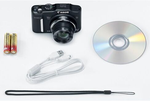 Canon PowerShot SX160 is 16.0 MP Digital Camera with 16x Wide-Angle Optical Image Stabilized Zoom with 3.0-Inch LCD (Black) (Renewed) in Kuwait
