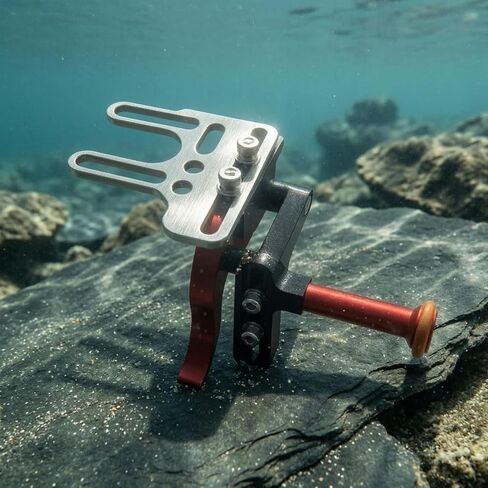 Camera Underwater Housing Shutter Extension Rod Lever Bracket Mount Aluminum Alloy Control Bar with Cylindrical Grip for Stable Diving Suitable for, Black in Kuwait