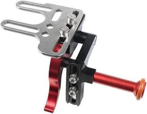 Camera Underwater Housing Shutter Extension Rod Lever Bracket Mount Aluminum Alloy Control Bar with Cylindrical Grip for Stable Diving Suitable for, Black Red in Kuwait