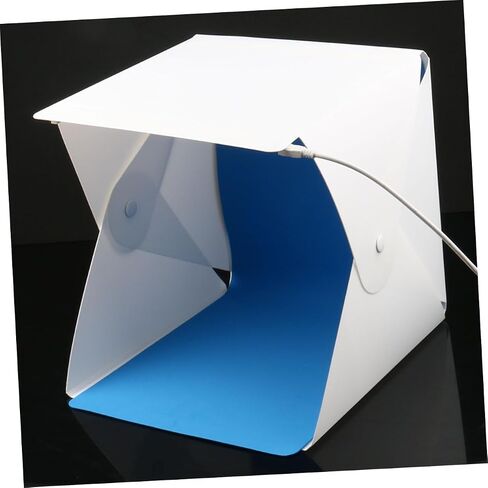 Homoyoyo 20cm Mini Folding Photo Light Tent with LED Strips, Portable Photography Light Box Kit with 4 Color Backdrops for Product Shooting and Studio Use in Kuwait