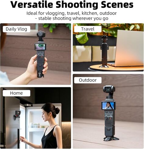 Pocket 3 4 Mini Tripod for Xtra Muse, Magnetic Base Mount Desktop Stand for Insta360 Luna Ultra X5 X4 X3, for DJI Osmo Pocket 3 4 4P Creator Combo Action 6 5 Pro 4, for Xtra Muse Accessories in Kuwait