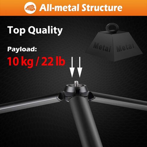 Zeadio Metal Mini Tripod with 1/4 Inch Screw, Desktop Tabletop Stand Tripod for Smooth 4, Crane Plus, Crane 2, Osmo Mobile, Ronin-S, Vimble 2, Gimble Handle Grip Stabilizer and All Cameras in Kuwait
