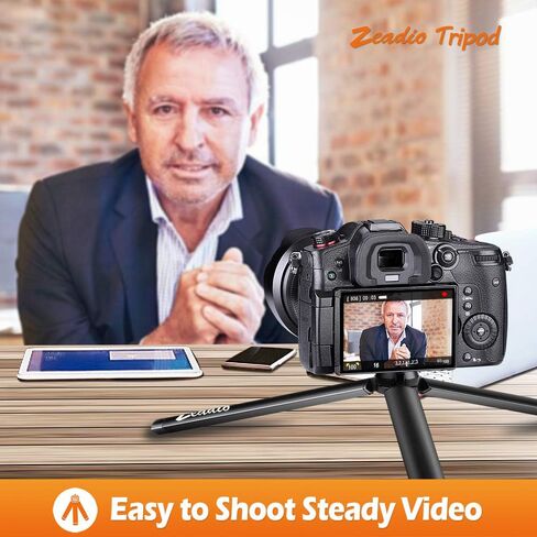 Zeadio Metal Mini Tripod with 1/4 Inch Screw, Desktop Tabletop Stand Tripod for Smooth 4, Crane Plus, Crane 2, Osmo Mobile, Ronin-S, Vimble 2, Gimble Handle Grip Stabilizer and All Cameras in Kuwait