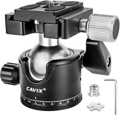 CAVIX Tripod Ball Head with 1/4" Arca Swiss Quick Release Plate Aluminium Tripod Ball Head Mount Large Ball in Kuwait