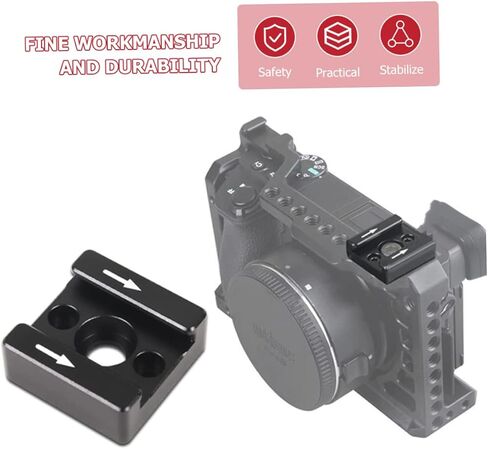 OSALADI 2sets Cold Shoe Mount Adapter Thread Hole for Camera for Mounting Monitors Lights and Microphones Easy Installation Compatible Standard Cold Shoe Accessories in Kuwait