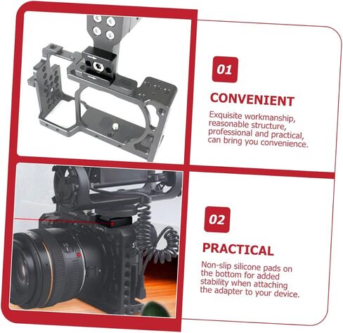OSALADI 2sets Cold Shoe Mount Adapter Thread Hole for Camera for Mounting Monitors Lights and Microphones Easy Installation Compatible Standard Cold Shoe Accessories in Kuwait