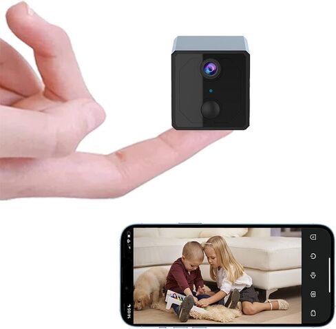 Spy WiFi Camera,Mini WiFi Home Indoor Hidden Camera-1080P Security Camera with Audio,Two Way Talk/Motion Detection/Long-Lasting Battery/Super IR Night Vision/Remote Switch in Kuwait
