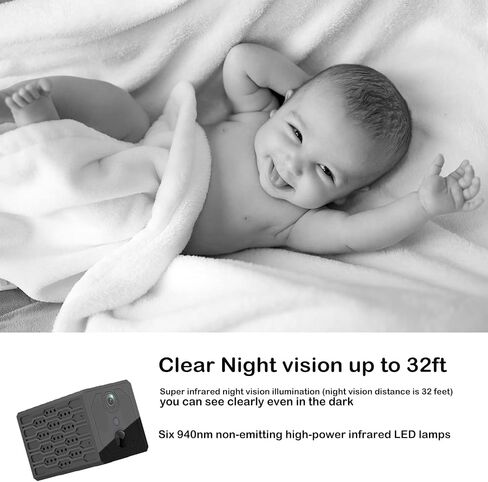 Spy WiFi Camera,Mini WiFi Home Indoor Hidden Camera-1080P Security Camera with Audio,Two Way Talk/Motion Detection/Long-Lasting Battery/Super IR Night Vision/Remote Switch in Kuwait