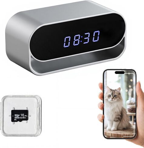 ULar Clock Camera 4K with Night Vision + 16GB Card in Kuwait