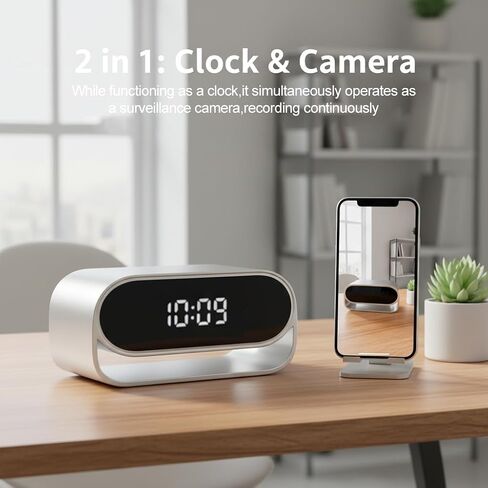 ULar Clock Camera 4K with Night Vision + 16GB Card in Kuwait