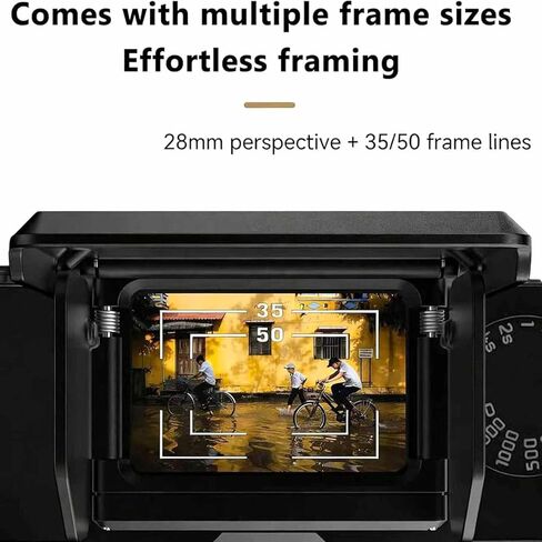 Optical Waist Level Viewfinder, Camera External Optical Viewfinder, Adjustable Cold Shoe Mount & Compatible with Various Cameras in Kuwait