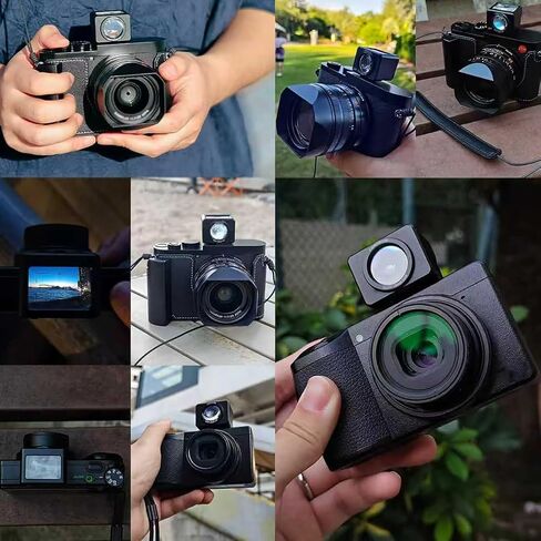 Optical Waist Level Viewfinder, 28mm External Camera Viewfinder, with 35/50 Frame Lines, Detachable Anti-Glare Hood, Precise Framing in Street & Low-Angle Shooting in Kuwait