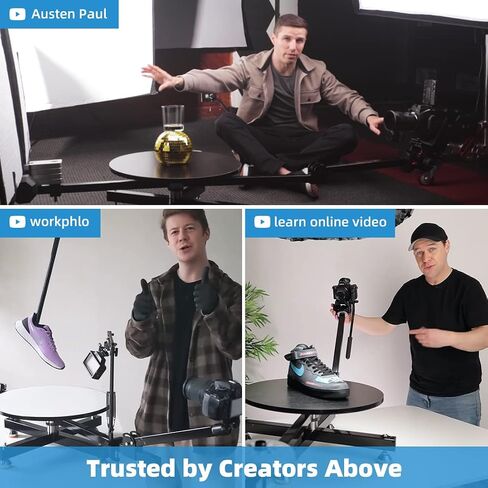 RAUBAY 360 Camera Spinner Standard, Rotating Camera Platform, 330lb Load | Stable rotating camera platform for product photography, commercial video and bullet-time shots with silent bearing design in Kuwait