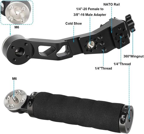 CAMVATE Gimbal Sling Handle Grip for DJI RS 4 Mini, RS 3 Mini, RS3, RS3 Pro | for RS4 Pro, RS4, RS 2, RSC 2 in Kuwait