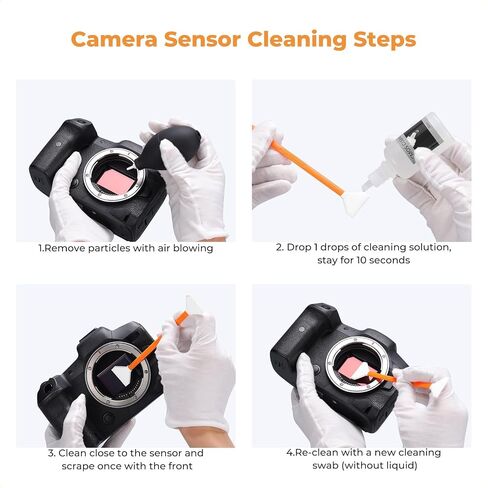 K&F CONCEPT Double Tipped 24mm Full Frame Sensor Cleaning Swab X14 | New Dual-Head Design, Vacuum Sealed, Soft and Flexible, Smooth And Lint-Free, Portable, Suitable For Multiple Devices in Kuwait