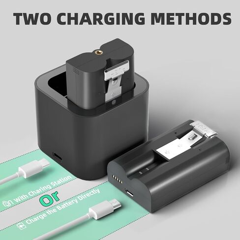 7200mAh 3.65V 2-Pack Replacement Battery for Ring Doorbell, Rechargeable Camera Batteries with Charging Station for Ring Video Doorbell 2/3/3 Plus/4, Spotlight Cam, Stick Up Cam and Peephole Cam | With Charging Station for Ring Video Doorbell 2/3/3 Plus/4 in Kuwait