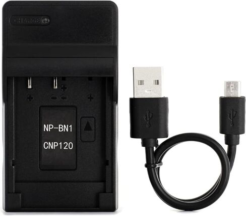Norifon NP-BN1 USB Charger for Sony Cyber-Shot DSC-T110, DSC-T99 | Compaitible with Sony Cyber-shot DSC-TF1, DSC-TX30, DSC-TX20, DSC-TX200V, DSC-TX10, DSC-TX9, DSC-TX5, DSC-WX80 Camera in Kuwait