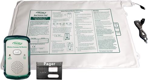 Wireless Economy Quiet Fall Alert with 20in x 30in Bed Pad and Caregiver Pager in Kuwait