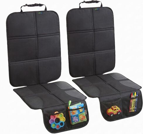 JOYSKY Car Seat Protector for Child Car Seat 2 Pack with Thick Padding | Waterproof Fabric, Storage Pockets, Anti-slip Back, Seat Cover Pad for Kids, Protection for Automotive Interior in Saudi Arabia