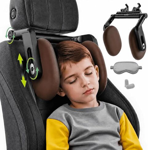 Car Headrest Pillow, Adjustable Car Headrest,Thickened Memory Foam Road Pal Headrest, Neck Support Pillow, U- Shaped Design, Travel Car Sleeping,Suitable for Kids and Adults in Saudi Arabia