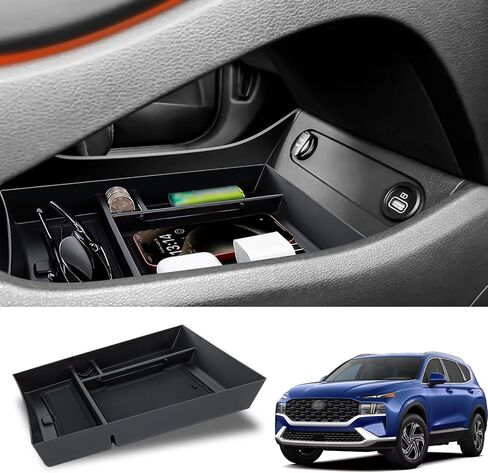 Lower Console Tray for 2021-2023 Hyundai Santa Fe Accessories | Lower Center Console Storage, ABS Material, Keeps Small Items Organized, Easy Installation and Cleaning, Interior Accessories in Kuwait